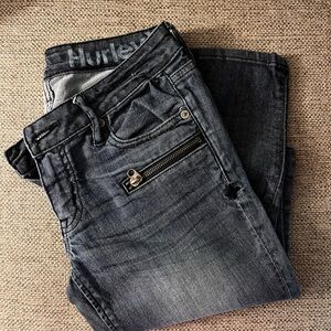 Hurley Denim Jeans 90s Vintage Style Skinny Leggings Junior Size 3